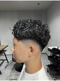 ハイライト波巻きマッシュパーマ束感ショート