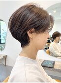 ★くびれ丸みショート小顔愛されグレージュカラー40代50代60代