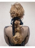 編みおろしヘアアレンジ　札幌美容室Atelier coco.