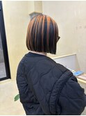 【snuw mina】ボブ/デザインカラー/オレンジカラー