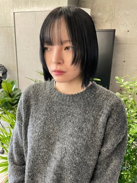 キャラハーフ 池袋東口店(KYARA HALF) 姫カット/レイヤーカット/アッシュブラック/南池袋a