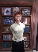 ブリーチパーマ アシメ レイヤーボブ