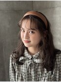 ブラウンベージュ×ロングスタイル