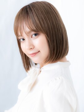 ドクターズ サロン ラブ(Dr's Salon LAB) 艶カラー小顔切りっぱなし前下がりボブh古河20代30代40代