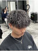 ホワイトメッシュパーマ/メンズ/刈り上げ/眉毛/ツイスト