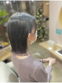 切りっぱなし×インナーカラー