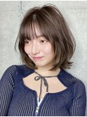 シースルーバングマッシュウルフショートウルフ