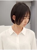 ショートボブ×ダークチョコレート