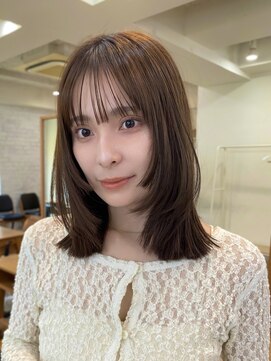 ガーデン 渋谷(GARDEN) ミディアム　顔周りレイヤー　似合わせ　ベージュカラー　透明感