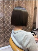 暗めカラー/ボブ顔周り/前髪/レイヤー/髪質改善/縮毛矯正/北千住