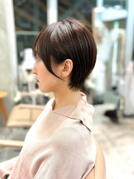 ミィ 浦和(mee) 透明感カラー ボブ 前髪 ショート カラー ブリーチ&ダブルカラー