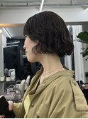 ボブパーマ/くせ毛風パーマ/切りっぱなしボブ