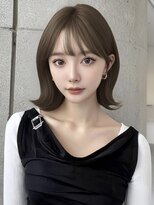 ユーフォリア 渋谷グランデ(Euphoria SHIBUYA GRANDE)&nbsp;外はねボブ　韓国ヘア　顔周りレイヤー　グレージュカラー