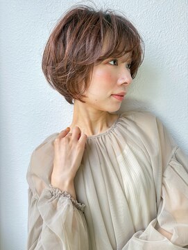 カバーヘア ブリス 戸田公園西口店(COVER HAIR bliss) ナチュラルショート/ミルクブラウン/大人春カラー小顔p戸田公園