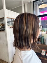 ヘアーループレル(Hair ruup Rell design works)&nbsp;立体感たっぷり切りっぱなしボブ【那覇市安里】