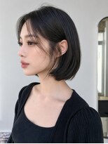 フレイムスヒュー 高崎店(FRAMES HUE)&nbsp;切りっぱなしタンバルモリボブ/前髪なしボブ/レイヤーボブ/