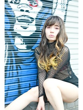 モノ アンド イニ(Mono & inni) 【奈良/inni hair】グラデーションカラー オンザレモンイエロー