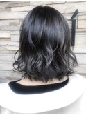 20代30代40代大人可愛いハイライト×透明感ブルーーアッシュ