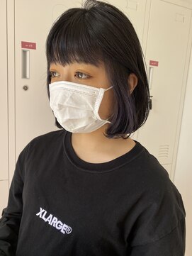 ケーオーエスピンク(K O S pink) ボブ×パープルインナーカラー