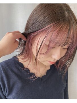 ラニヘアサロン(lani hair salon) さくらピンクのインナーカラー