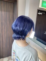 ジルバイジゼル(JILL by GiseL)&nbsp;ボブウルフ＆ネイビーブルー