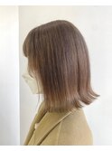 透け感外ハネボブ×ニュアンスカラー