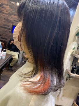ヘアー クリエイト カルバリ(HAIR CREATE Calbari) インナーオレンジビビットカラー