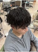 波巻きパーマ