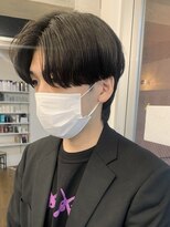 センターパートニュアンスパーマワンカールパーマ韓国コンマヘア