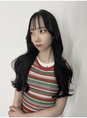 黒髪ロングが映える艶出しカットカラー♪