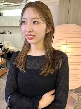 カシェ ナカザキ(CACHE NAKAZAKI) ダブルカラー/くすみベージュ/ブリーチなしカラー