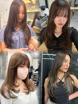 サイン 渋谷(SIGN) ザクザクレイヤーカット巻き方簡単ミディアムロング韓国表参道