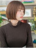 外国人風ことりベージュ小顔切りっぱなしボブc6上尾20代30代40代