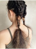 カーリーヘアくるくるパーマハードパーマヘアアレンジヘアセット