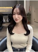 韓国レイヤーカット/くびれ巻き/前髪顔周り/セミディ[門前仲町]