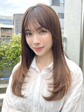 ビーチ(BEACH) ロングレイヤーマロンベージュカラー