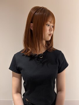 マイル 渋谷(mile) ブリーチなしオレンジカラー