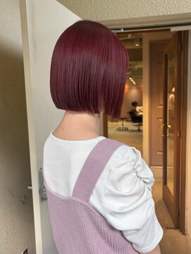 ラミエ バイ メルト 吉祥寺(lamie by melt) 小川/ブリーチなしwカラーカシスピンクボブトリートメント