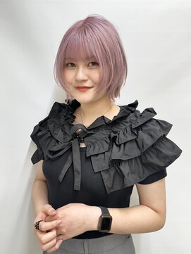 テトラ バイ ネオリーブ 横浜西口店(tetra by neolive) ピンクベージュ　ケアブリーチ　ダブルカラー　ウルフカット