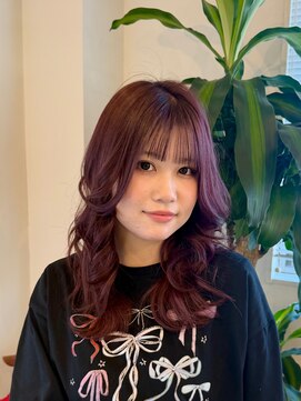 ピンクラベンダー/小顔ヘア/レイヤーカット/髪質改善/宇都宮