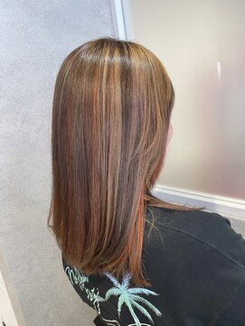 マルチカラー／デザインカラー／ブリーチ／オレンジ／髪質改善