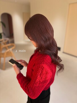 ピンクブラウン　「髪質改善カラー」