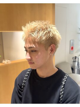 エンター 天神店(ENTER) スパイキーショート×ミルクティーベージュ