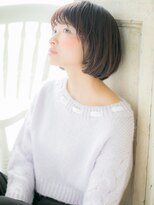 大波純一美容室パーティハン&nbsp;黒髪切りっぱなし髪質改善ぱっつん前髪ミニボブb小山20代30代