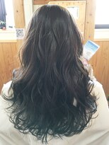 ララテラス(LaLa Terrace)&nbsp;～LaLa Terrace流～ブルーアッシュグラデーション×束感ウェーブ