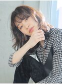 ミディアムふんわりボブ_Aラインボブかきあげロング_8469