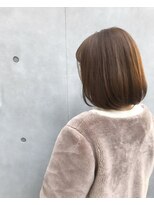 大人かわいい　ふわふわボブ　ナチュラル