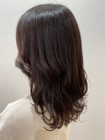 モルニ(MORNI)&nbsp;髪質改善カラー_マロンベージュ Aラインボブ かきあげ