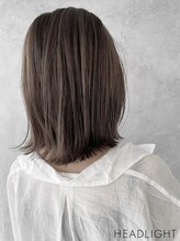 グラ デザイン アンド ヘアー 西院店(GRAS DESIGN & HAIR by HEADLIGHT) グレージュ×切りっぱなしロブミニウルフデジタルパーマチェリー