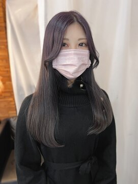 スイート ヘアデザイン(Suite HAIR DESIGN) ラベンダー グレージュ ブリーチ2回 ロングヘア